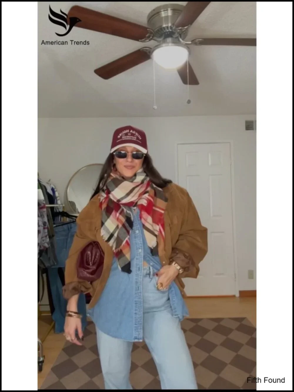 Oversized Plaid Square Shawl Wrap Winter Scarf 100% Polyester